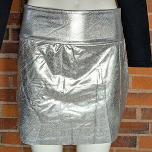 American Apparel Silver Mini Skirt